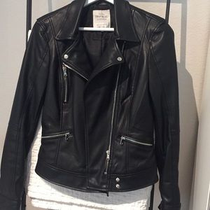 Zara Trafaluc vegan leather Moto jacket S